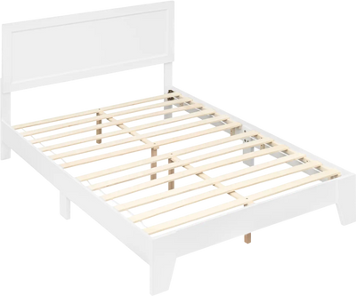 Costway Full Size Modern Platform Bed Frame with Headboard 44409175 New