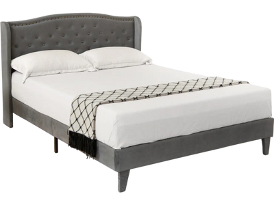 Costway Upholstered Platform Bed Frame Button Tufted Headboard Full Size 39248756 New