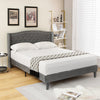 Full/Queen Size Upholstered Platform Bed Frame with Button Tufted Headboard-Full Size - Gallery View 1 of 10