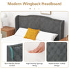 Button tufted headboard in skin-friendly velvet with high density sponge filling, perfect for a modern bedroom setup.