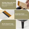 Wooden slats with hook and loop fasteners for easy assembly on the Full/Queen size upholstered platform bed.