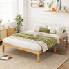 Full Size Wood Bed Frame with Wooden Slats Support and Rubber Wood Legs-Natural - Gallery View 1 of 9