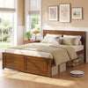 Full/Queen/Twin Size Wooden Bed Frame with Headboard - Gallery View 2 of 10