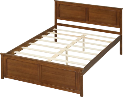Costway Wooden Bed Frame with Headboard Twin Full Queen 76718454 New