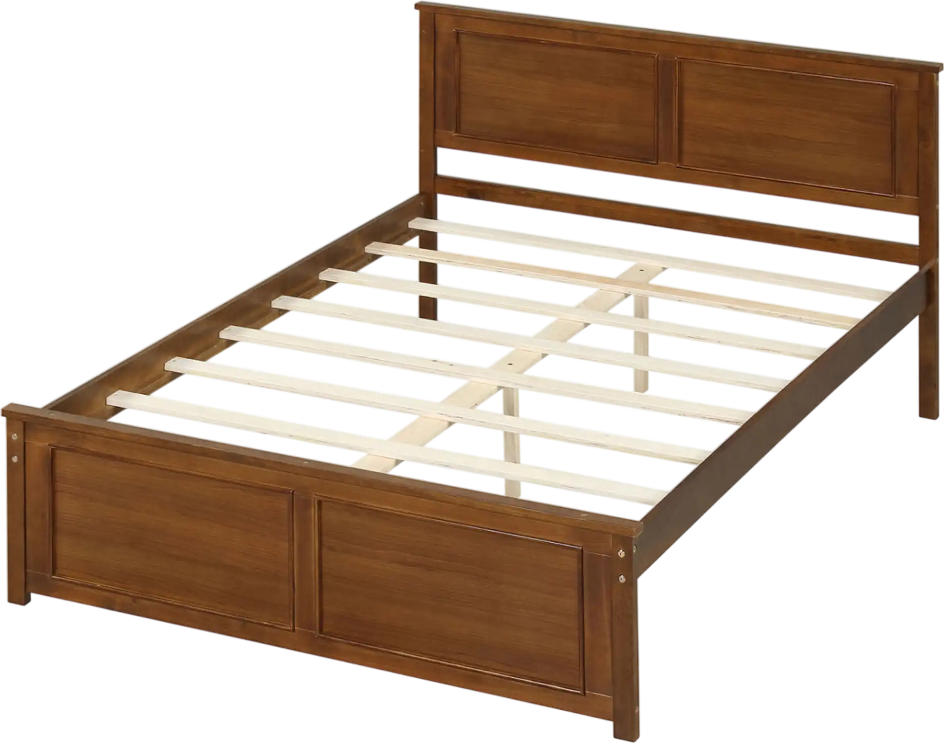 Costway Wooden Bed Frame with Headboard Full/Queen/Twin 76718454 New