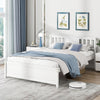 Wooden Platform Bed with Headboard and Wood Slat Support White-Full Size - Gallery View 1 of 10