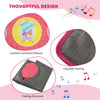 Colorful dance mat with cartoon patterns, featuring a folding design and anti-slip bottom for kids' fun and safety.