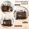 Rustic brown dog crate with translucent window, lockable door, and spacious tabletop for small to medium dogs.
