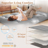 Futon mattress with 5-layer design, breathable and soft, ideal for camping or as a sleeping pad, shown in a lifestyle.