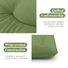 Quilted green floor mattress with washable cover, featuring wrap-around construction for a secure fit and easy.