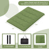 Full-size floor mattress in green with a washable cover, ideal for camping, yoga, or as a kid's play mat.