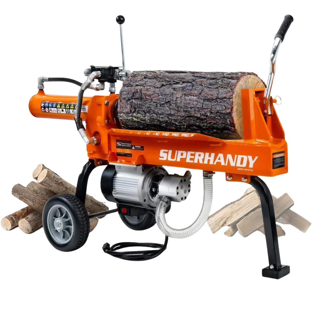 Super Handy GCAO024 Log Splitter 14-Ton Horizontal Portable Electric 120V 15Ah 2.5HP Motor New Canada Only