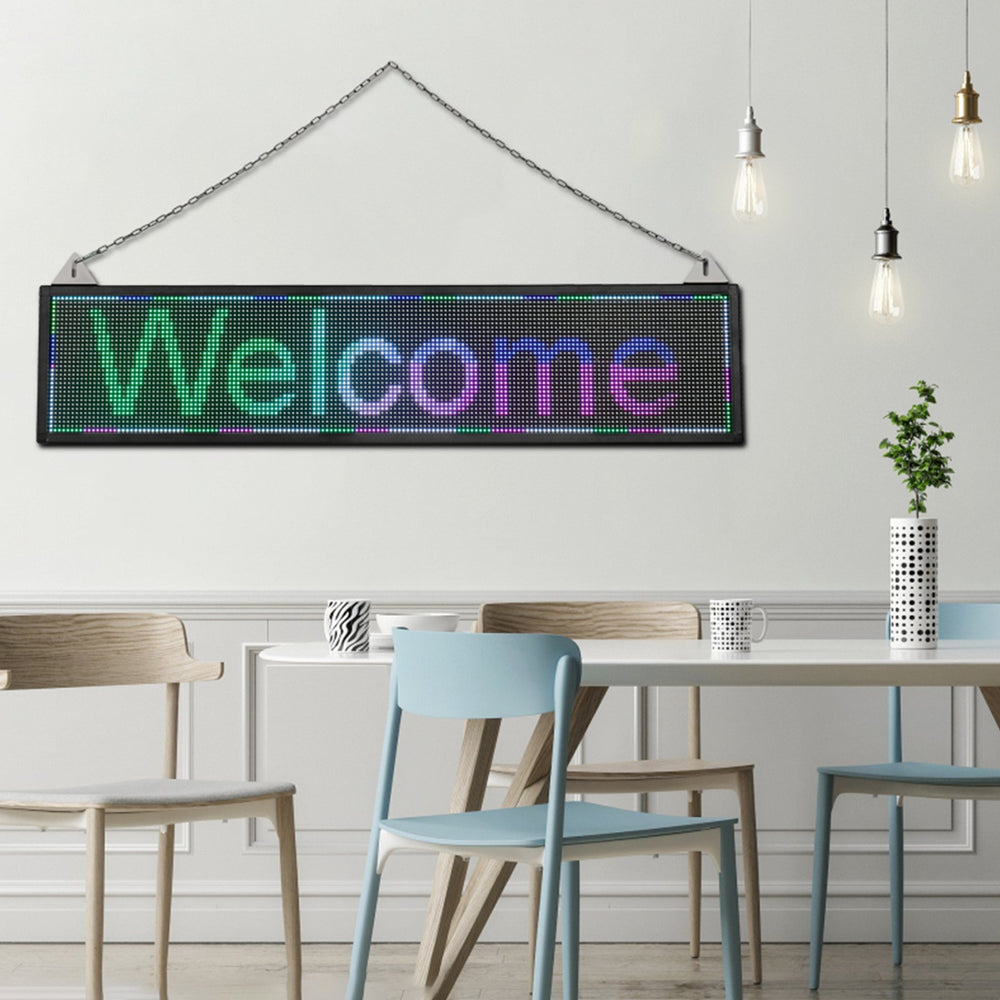 Vevor LED Scrolling Sign 40" x 9" Full Color P6 High-Resolution Programmable Display for Indoor Use New