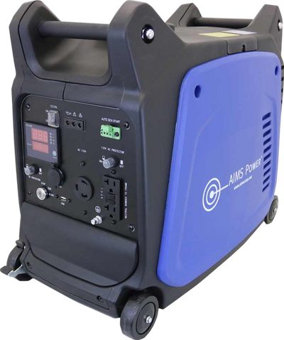 Aims GEN3200W120V 2800W/3200W Generator Gas 30 Amp Low THD Inverter Electric Start Scratch and Dent