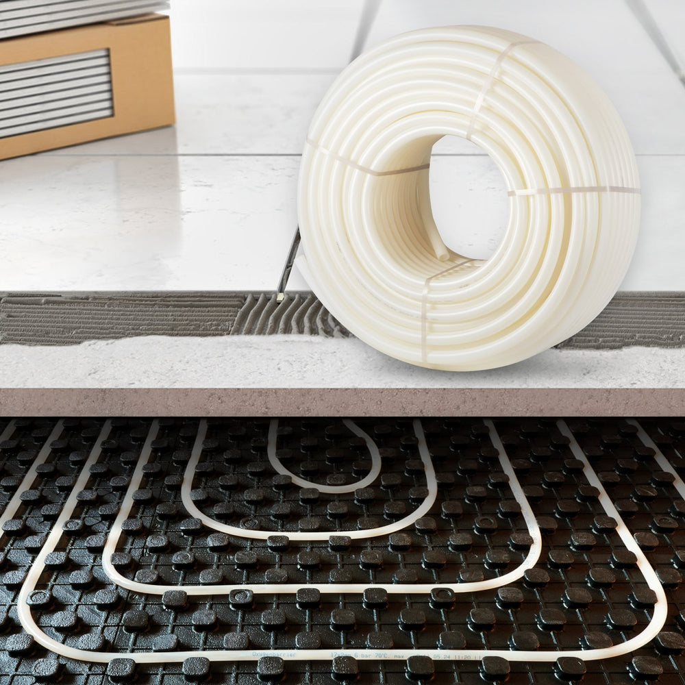 Vevor PEX Tubing Pipes 1" x 500' Non Oxygen Barrier PEX-B Tube for Radiant Floor Heating Systems White New