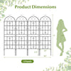 Four-panel metal garden trellis, 71" x 20", sturdy design for climbing plants, ideal for outdoor patios and gardens.