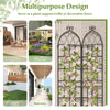 Metal garden trellis set, 71" x 20", designed for climbing plants, ideal for patios, gardens, and balconies.