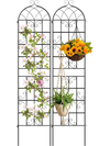 2 Pack 86" x 20" Metal Garden Trellis for Outdoor Climbing Plants