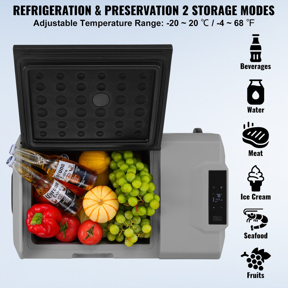 Vevor Car Refrigerator and Freezer 42.3 Qt Portable Single Zone Bluetooth Control New