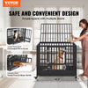 Vevor Dog Crate 47" Heavy Duty 3-Door with Lockable Wheels for Medium to Large Dogs New