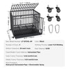 Vevor Dog Crate 47" Heavy Duty 3-Door with Lockable Wheels for Medium to Large Dogs New