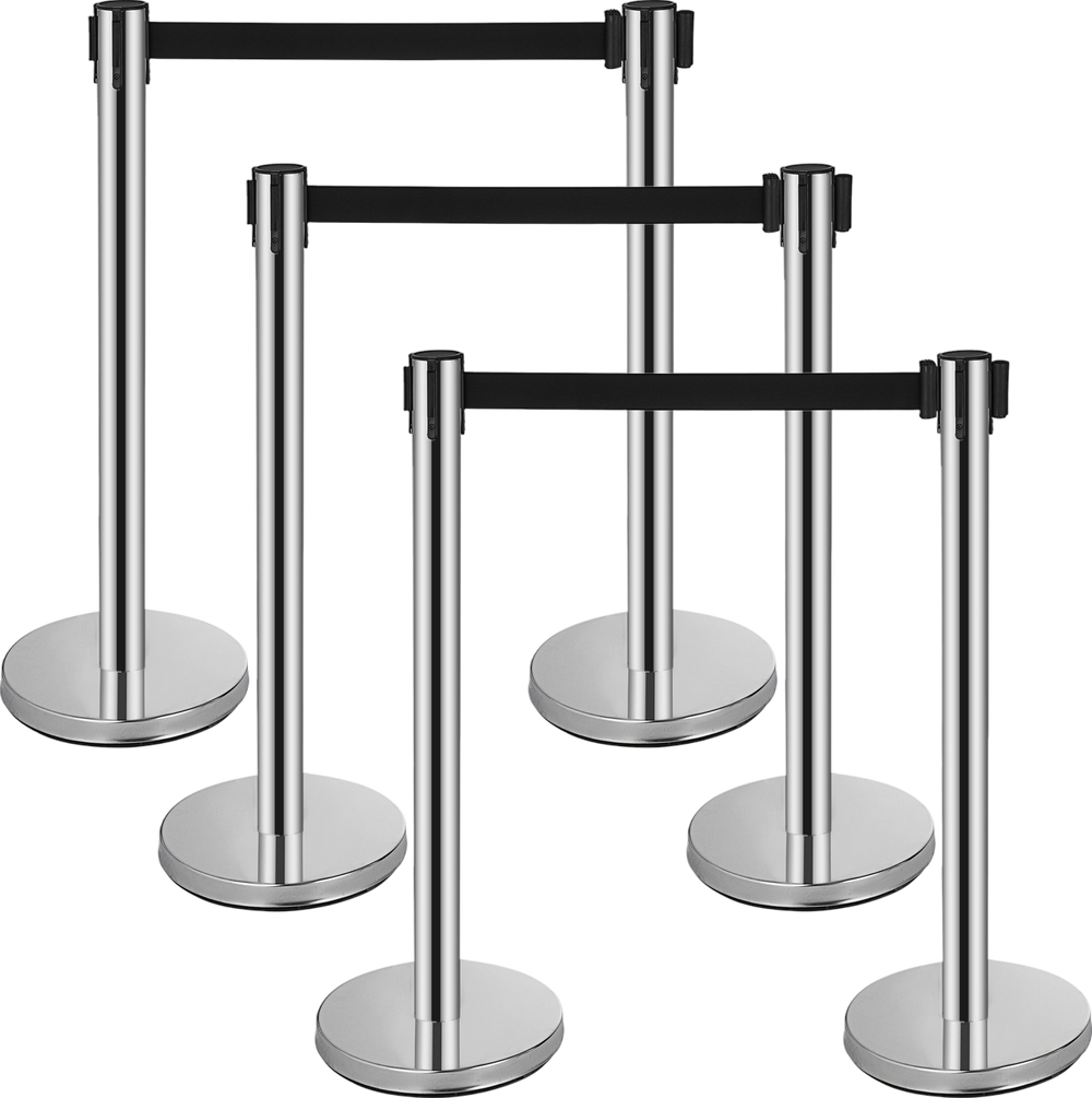Queue Posts Vevor Crowd Control Stanchion 6 Pack 35.4