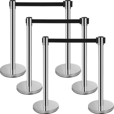 Vevor Crowd Control Stanchion 6 Pack 35.4