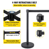 Vevor Crowd Control Stanchions 8-Pack with Retractable Belts Stainless Steel Posts New