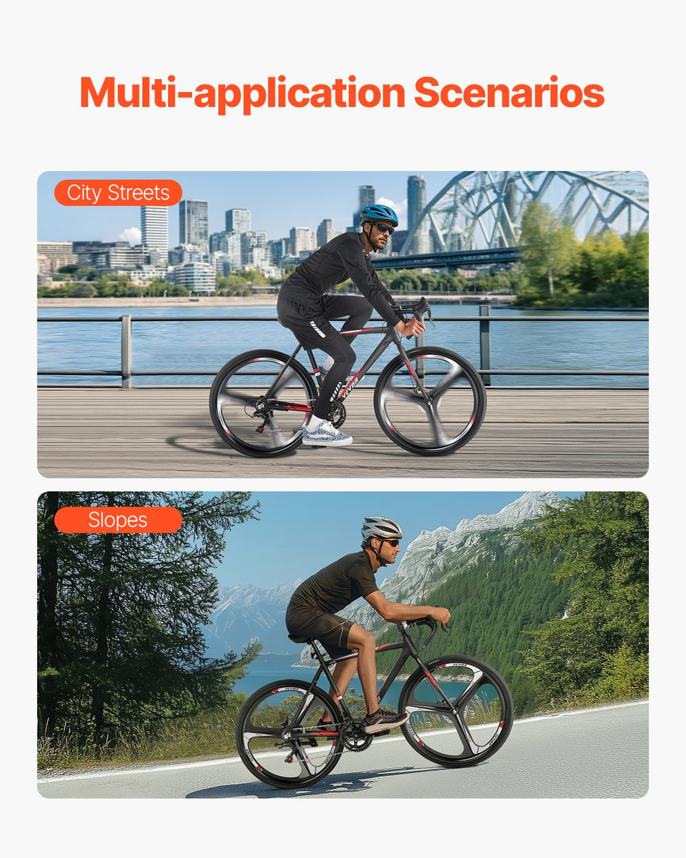 Vevor Road Bike 700C Aluminum Alloy Frame Shimano 14 Speed Disc Brake Racing Bicycle New