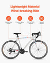 Vevor Road Bike 700C Shimano 21-Speed Carbon Steel Frame Caliper Brakes New
