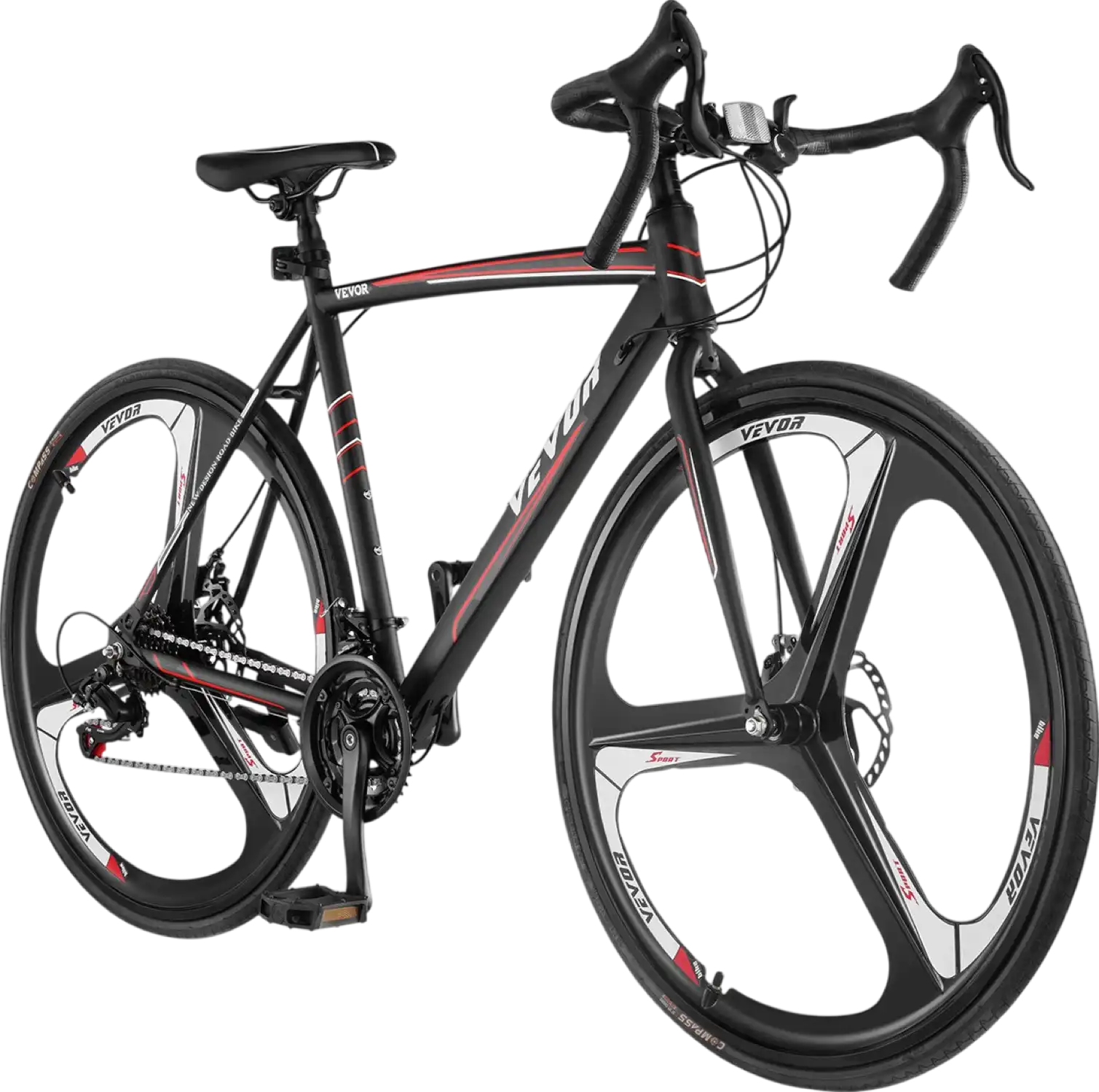 Vevor Road Bike 700C Carbon Steel Frame Shimano 21 Speed Disc Brake Racing Bicycle New