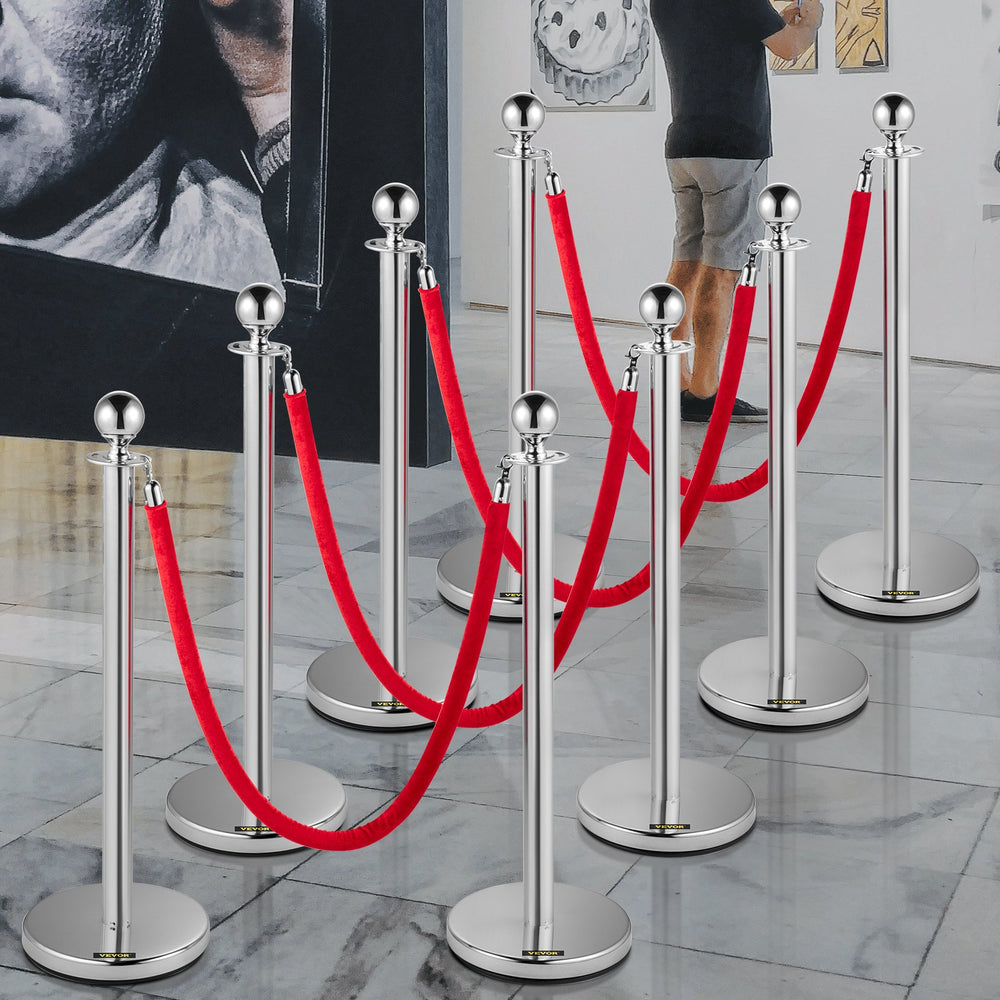 Red Crowd Control Post Vevor Stanchion Crowd Control Posts 35.4