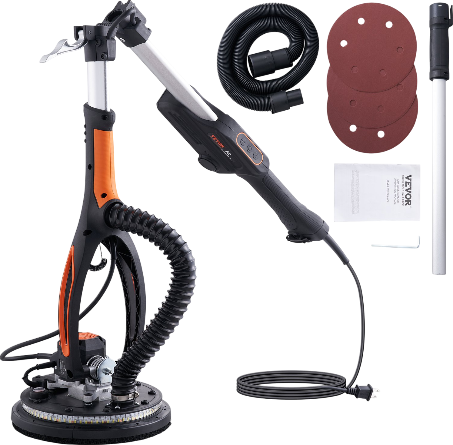 Vevor Drywall Sander 800W Brushless Motor 1000-2300RPM Variable Speed New