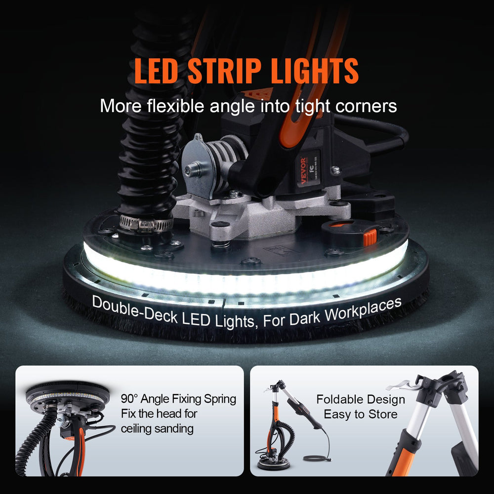 Vevor Drywall Sander 800W Brushless Motor 1000-2300RPM Variable Speed New