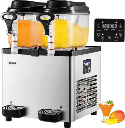 Vevor Slushy Machine 3.2 Gal 700W Dual Tank Stainless Steel Frozen Drink Maker for Commercial Use New