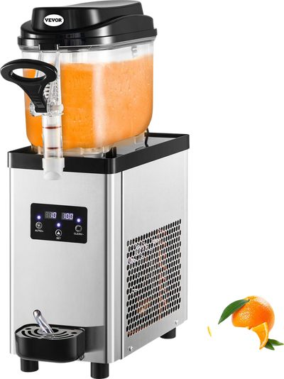 Vevor Slushy Machine 1.6 Gal 300W Single Tank Stainless Steel Frozen Drink Maker for Commercial Use New