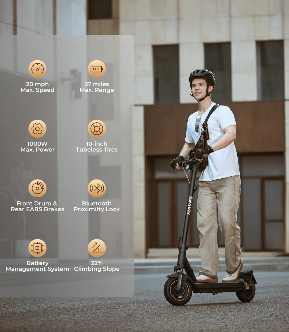 Navee GT3 Pro Electric Scooter 20 MPH 37 Mile Max Range 1000W New