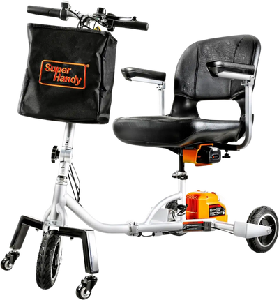 Super Handy GUT140 48V 3-Wheeled Lightweight Long Range with Extra Battery Folding Mobility Scooter New
