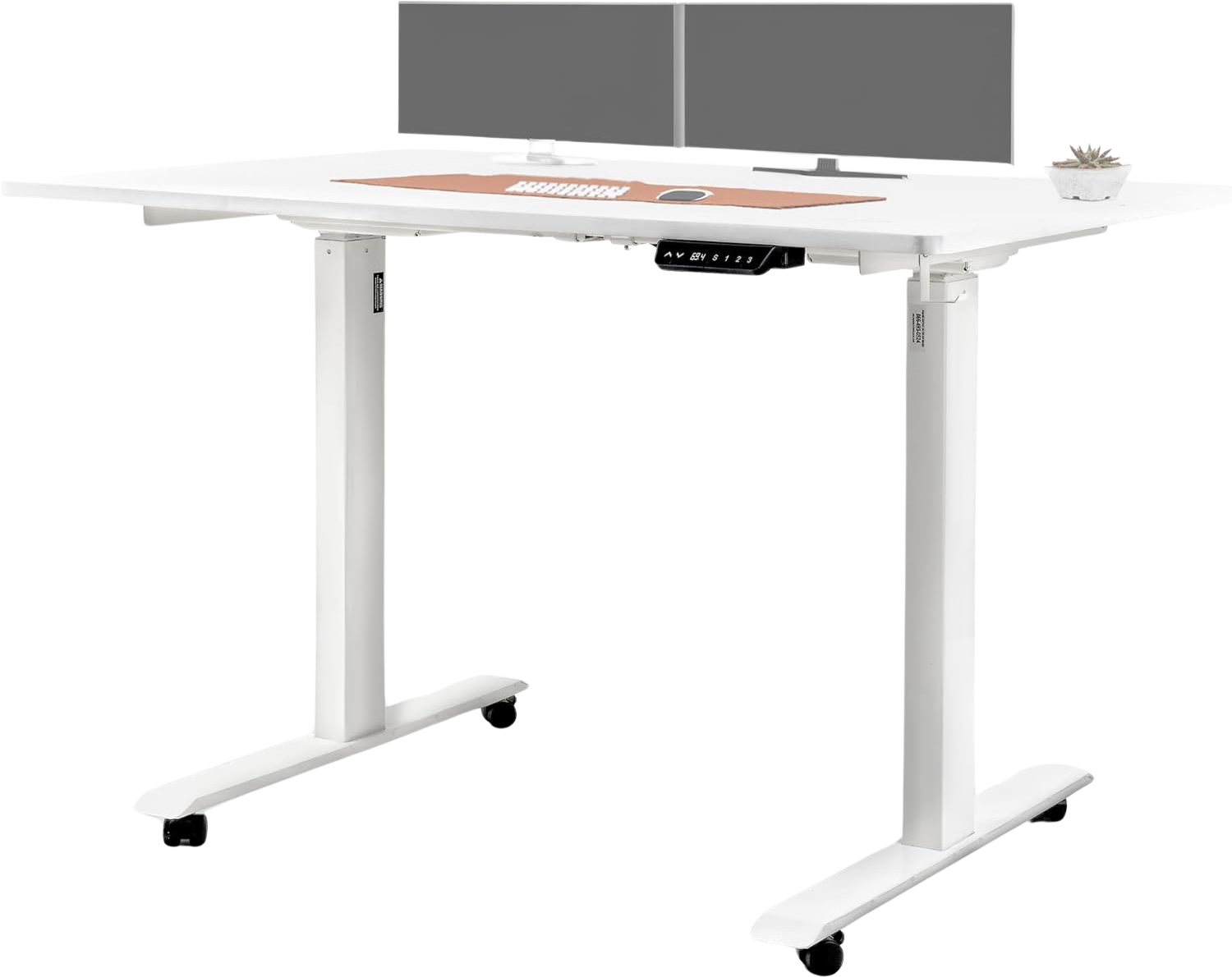 Super Handy GUT151 Standing Desk 48'' x 30'' with Wireless Charging 3 Memory Presets Adjustable Height up to 49'' White New