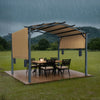 Vevor Outdoor Retractable Pergola 10' x 10' with Arched Top and Waterproof Canopy New