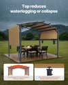 Vevor Outdoor Retractable Pergola 12' x 10' with Arched Top and Waterproof Canopy New