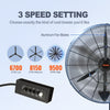 Vevor Wall-Mount Misting Fan 30" 3-Speed 9500 CFM Waterproof Oscillating Industrial Wall Fan New