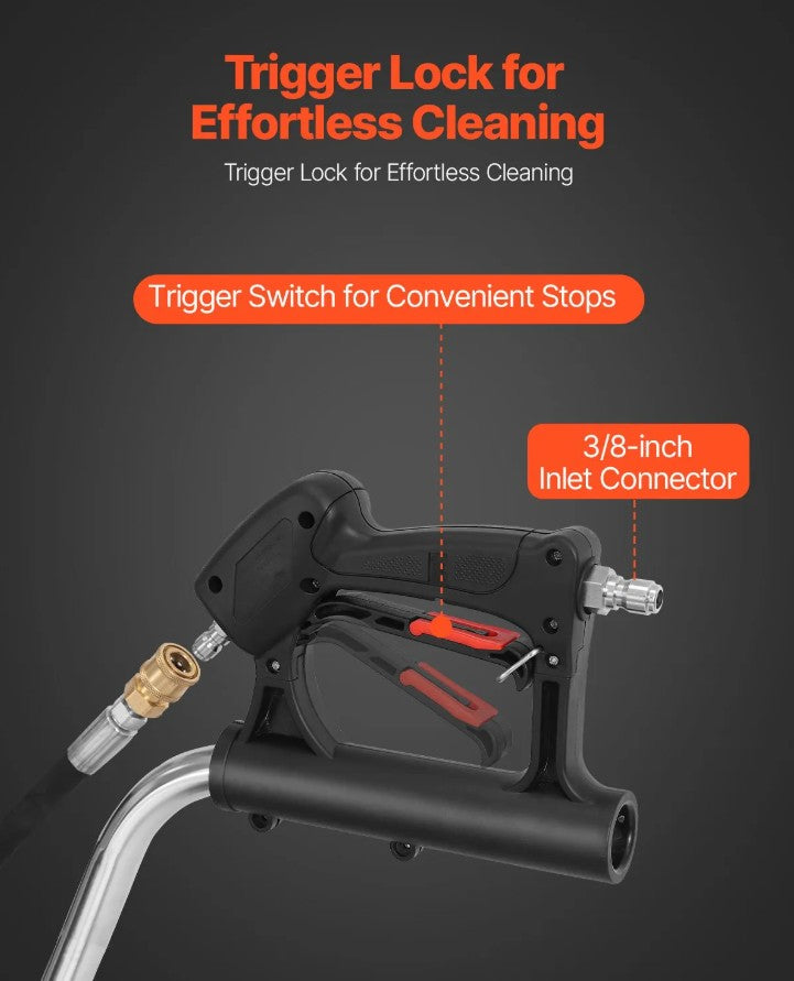 Vevor Pressure Washer Surface Cleaner 20" 4500 PSI Max 4 Wheels and Dual Handle New