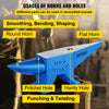 Vevor Single Horn Anvil 88 Lbs. Cast Steel with Round and Square Hole New