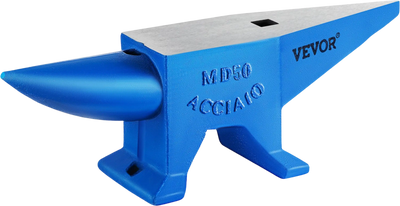 Vevor Single Horn Anvil 110 Lbs. Cast Steel with Round and Square Hole New