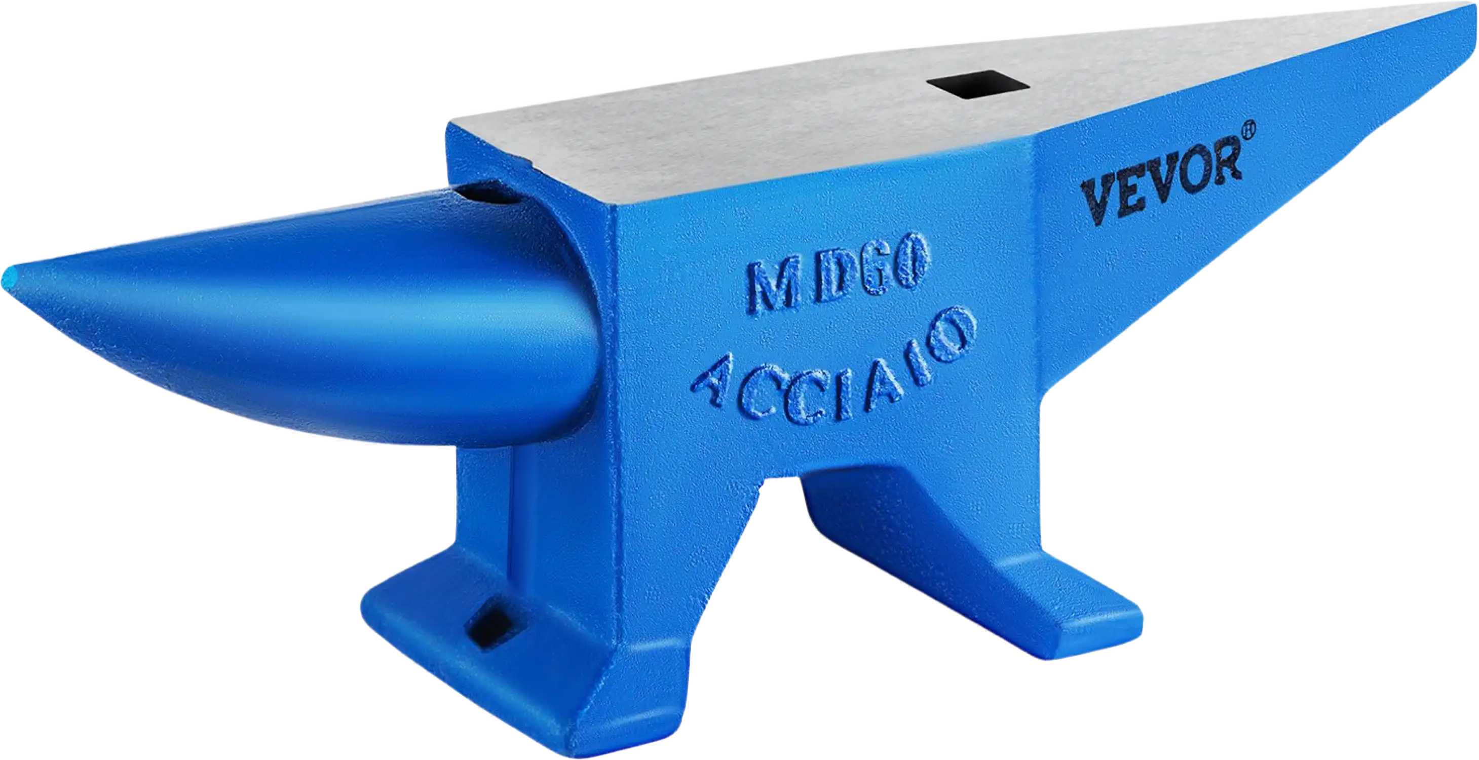 Vevor Single Horn Anvil 132 Lbs. Cast Steel with Round and Square Hole New