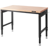 Vevor 48" x 24" Workbench 2000 lbs Load Capacity And 28" to 39.5" Adjustable Height Range Oak Top Steel Frame New