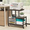 G-shaped Side Table 3-Tier Mobile End Table with Open Shelves-Gray - Gallery View 1 of 10