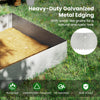 Heavy-duty galvanized metal landscape edging with wood-like grains, ideal for custom garden shapes and borders.
