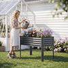 Galvanized Raised Garden Bed with Legs 46" x 24" x 31" Metal Elevated Planter Box-Gray - Gallery View 1 of 9